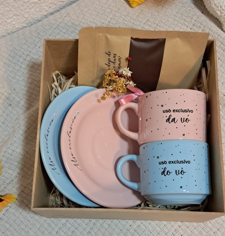 Kit com 2 xícaras coloridas 180ml - Image 2