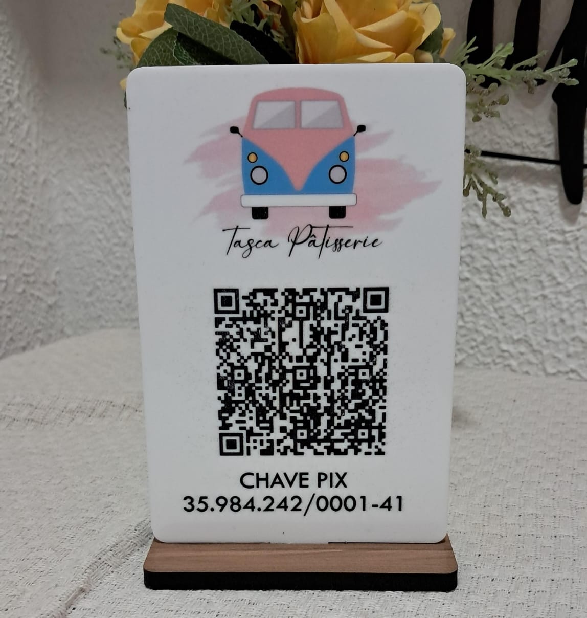 Placa acrílica com base MDF 10x15 - Image 2