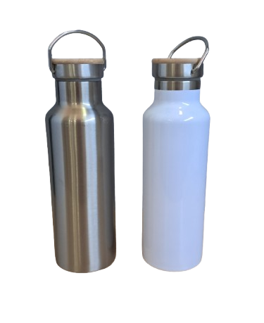 Garrafa Térmica com Tampa de Bambu 500ml