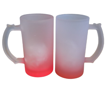 CANECA DE CHOPP VIDRO JATEADO DEGRADE 475ml - Image 2