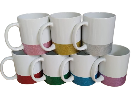 Caneca Cerâmica Base Glitter 325ml