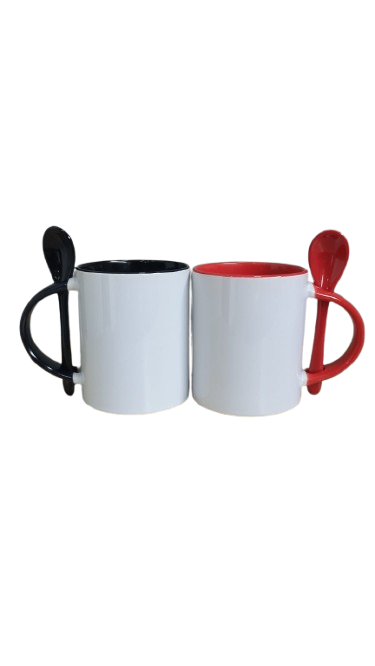 Caneca Reta com Colher 325ml - Image 2