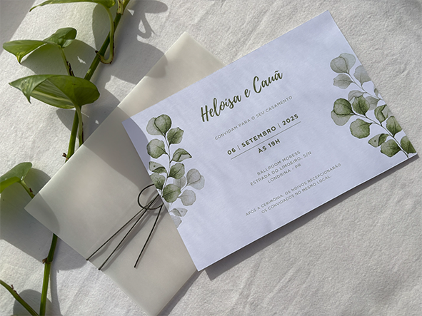 Convite de Casamento Lótus