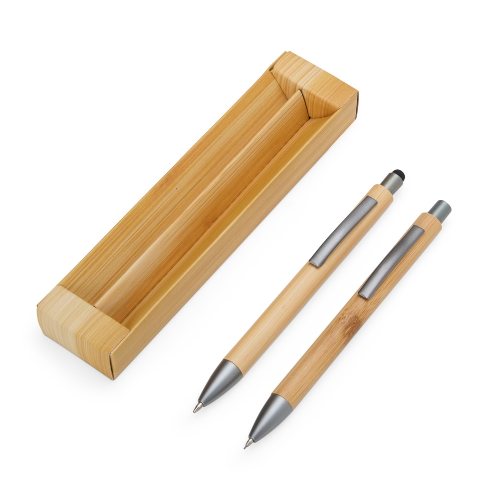 Kit Ecológico Caneta e Lapiseira Bambu - Image 2