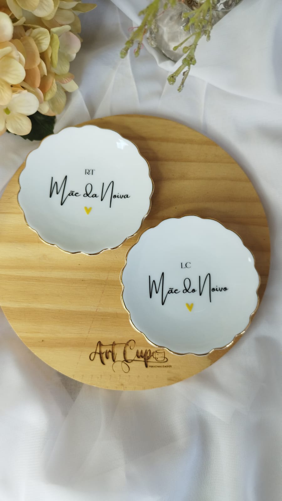 Jóia do Dia com Borda Dourada 9,5cm