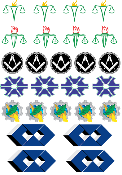 Arte Digital Simbolos de Cursos (A3)